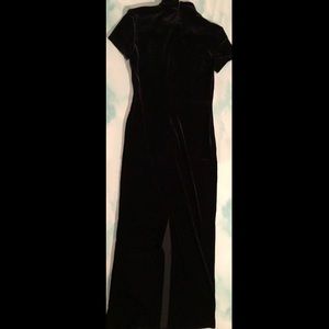 Long black dress.